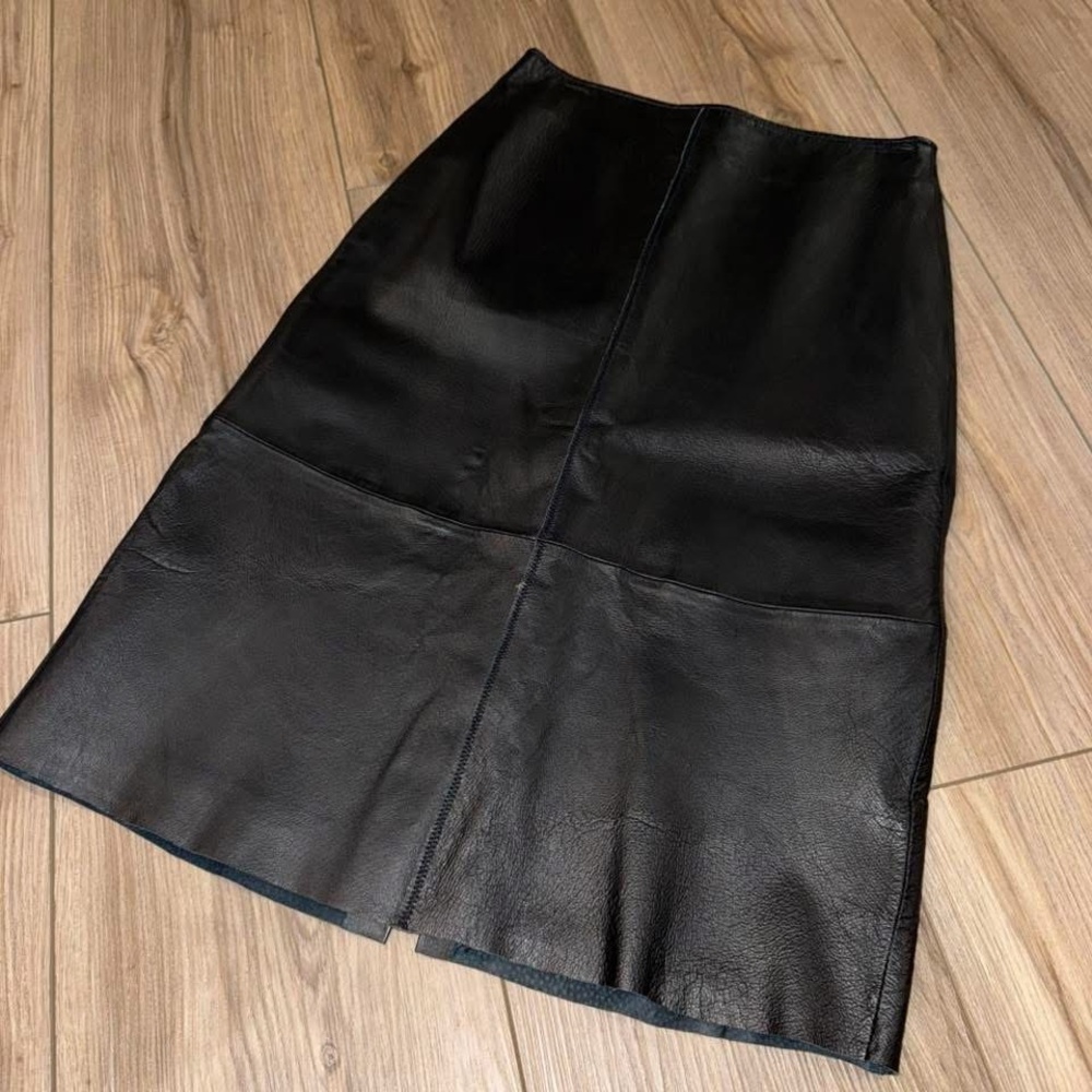 CLIO Black Leather Skirt